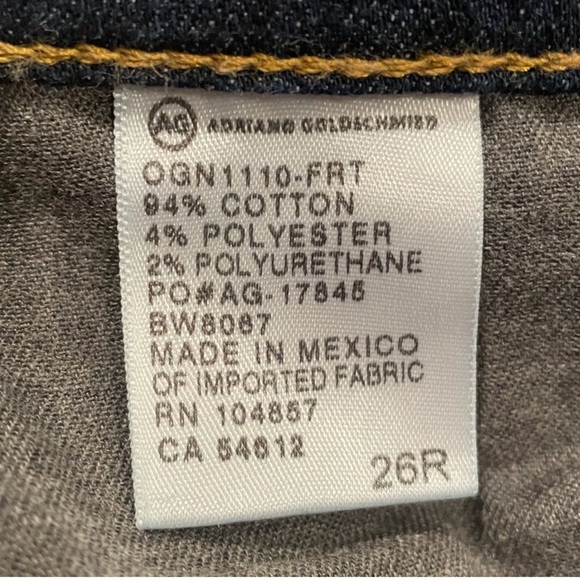 AG Adriano Goldschmied the stilt cigarette blue jean cotton blend size 26 - Picture 9 of 10